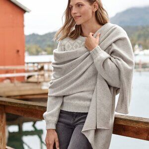 Garnet Hill Cashmere Wrap in Brown